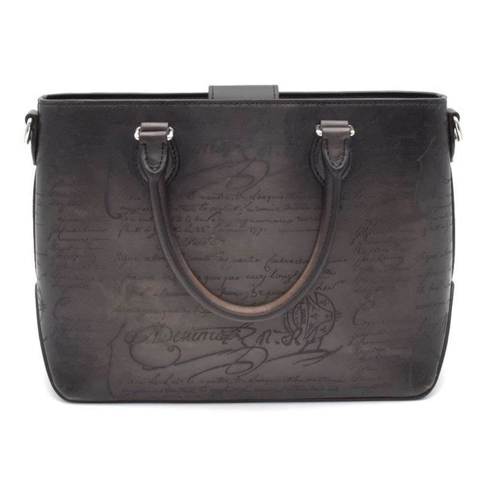 Berluti Toujours Scritto Venezia 2WAY Tote Bag Nero Grigio